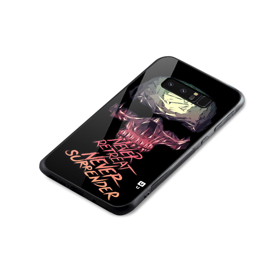 Never Retreat Glass Back Case for Galaxy Note 8