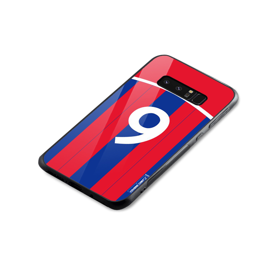 Number 9 Jersey Glass Back Case for Galaxy Note 8