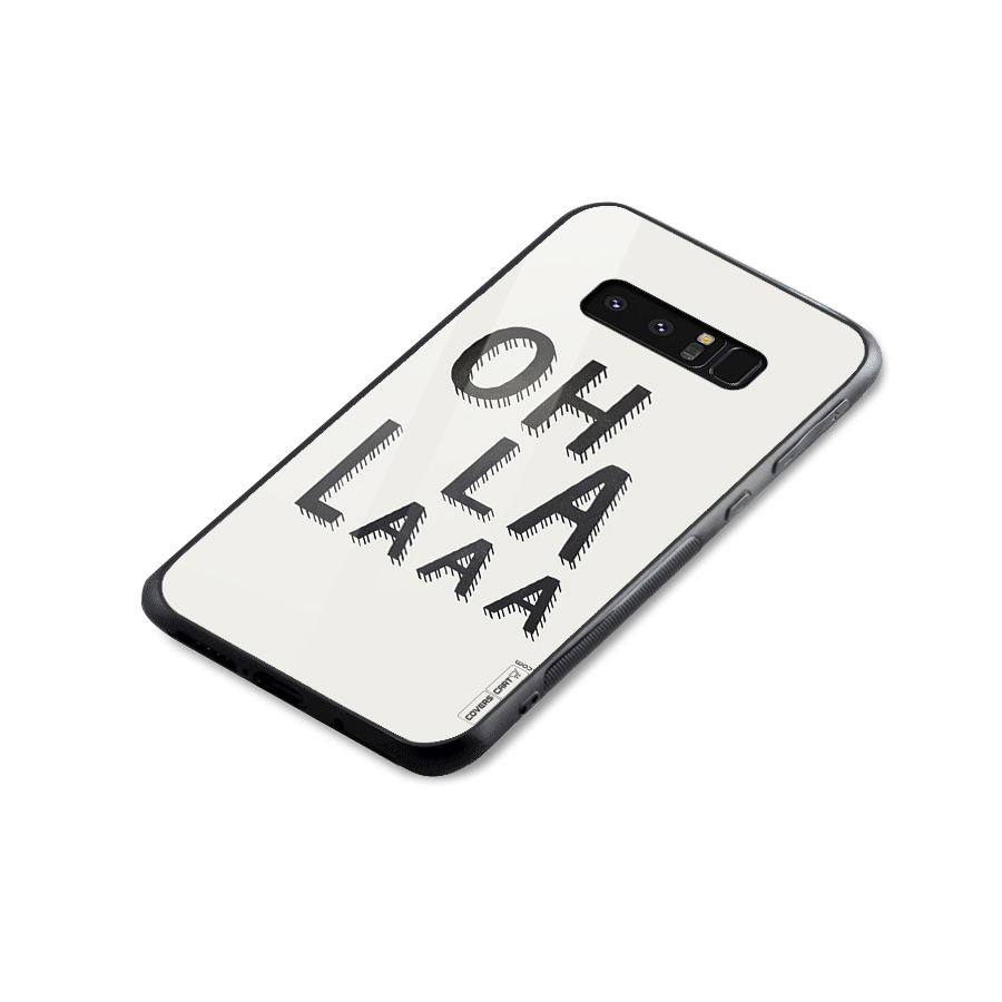 Oh La La Glass Back Case for Galaxy Note 8