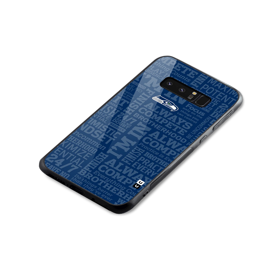 Optimistic Blue Glass Back Case for Galaxy Note 8