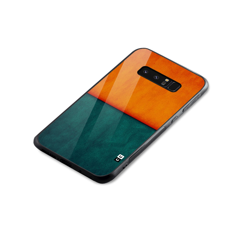 Orange Green Shade Glass Back Case for Galaxy Note 8