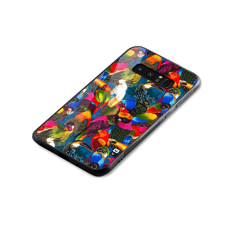 Parrot Art Glass Back Case for Galaxy Note 8