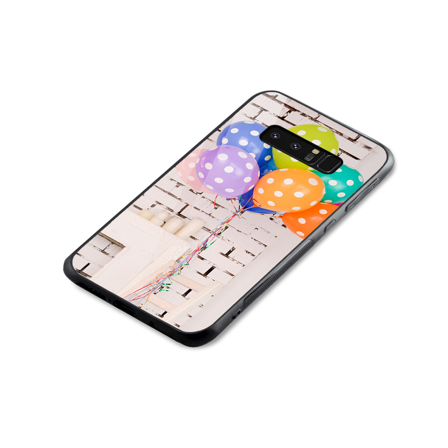 Party Balloons Glass Back Case for Galaxy Note 8