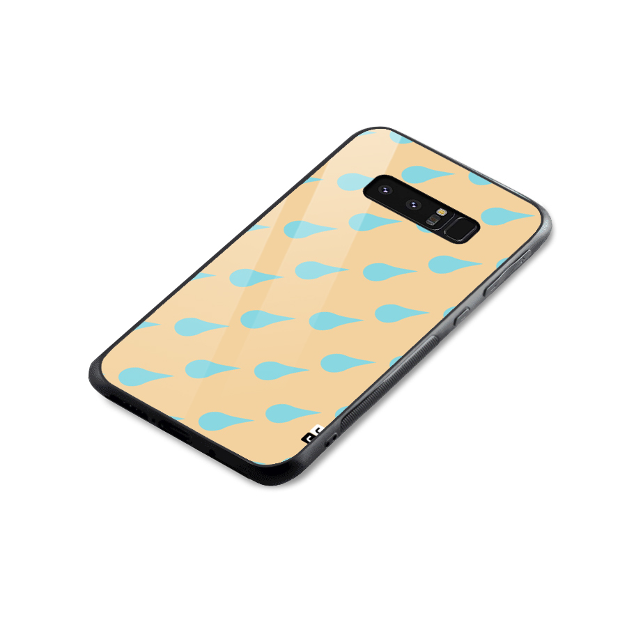 Pastel Orange Drops Glass Back Case for Galaxy Note 8