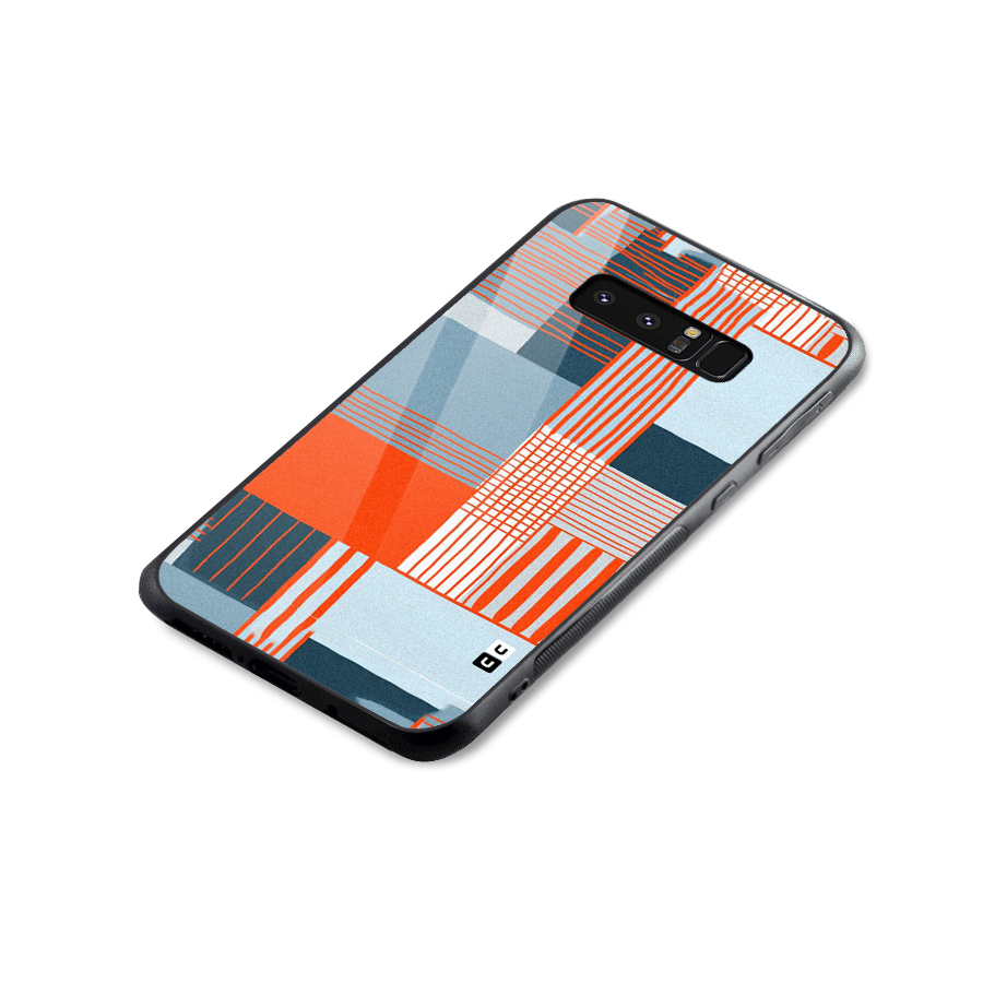 Pattern In Lines Glass Back Case for Galaxy Note 8