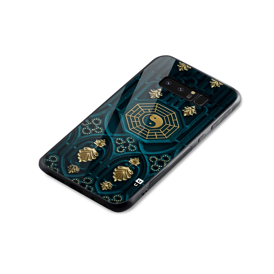 Peace Web Design Glass Back Case for Galaxy Note 8
