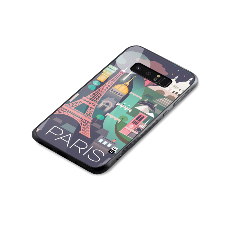 Pink Cute Tower Glass Back Case for Galaxy Note 8