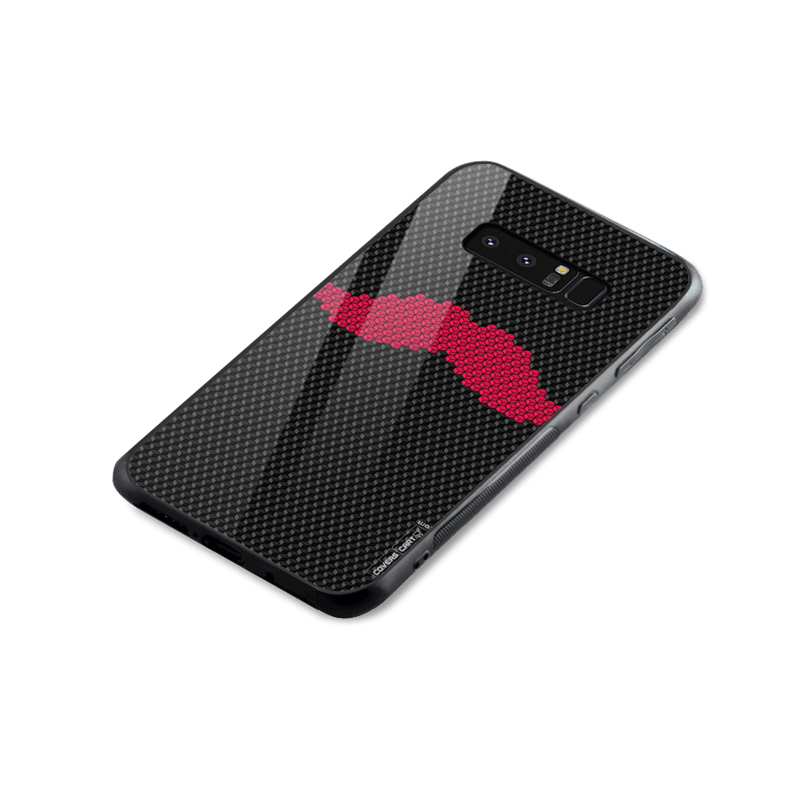 Pink Moustache Glass Back Case for Galaxy Note 8