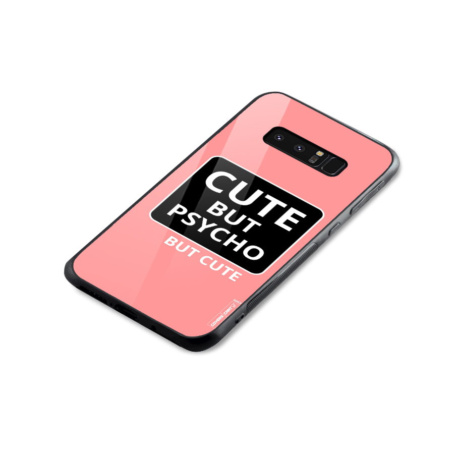 Psycho But Cute Glass Back Case for Galaxy Note 8