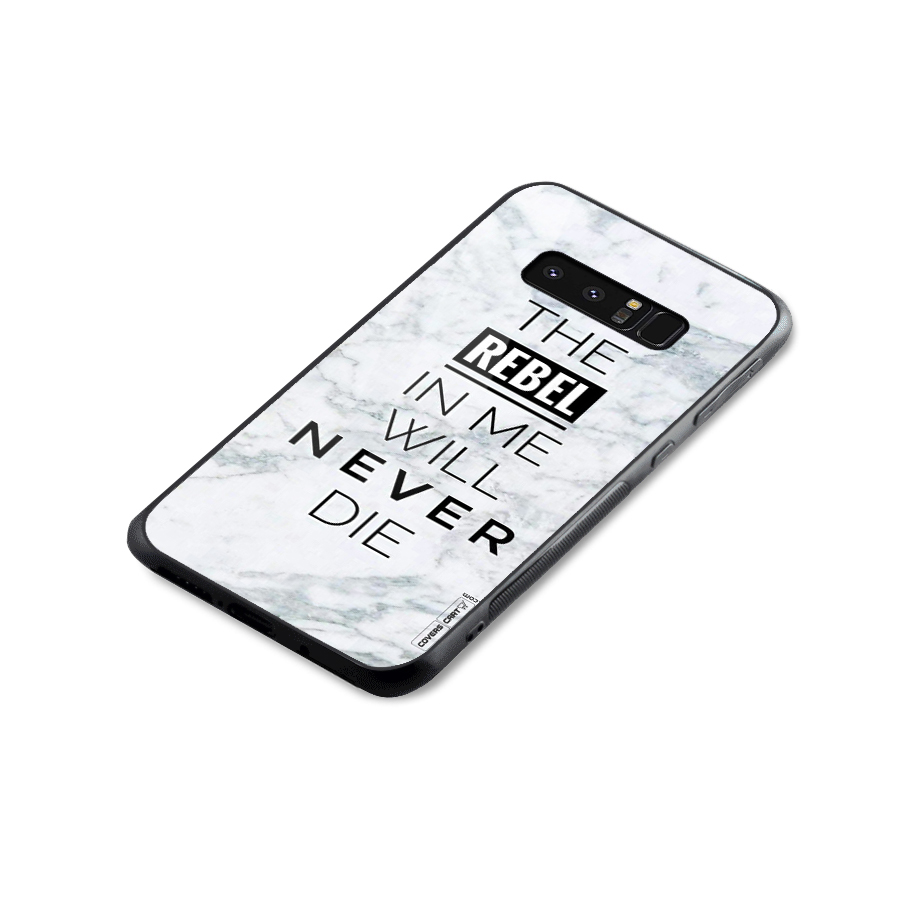 Rebel Will Not Die Glass Back Case for Galaxy Note 8