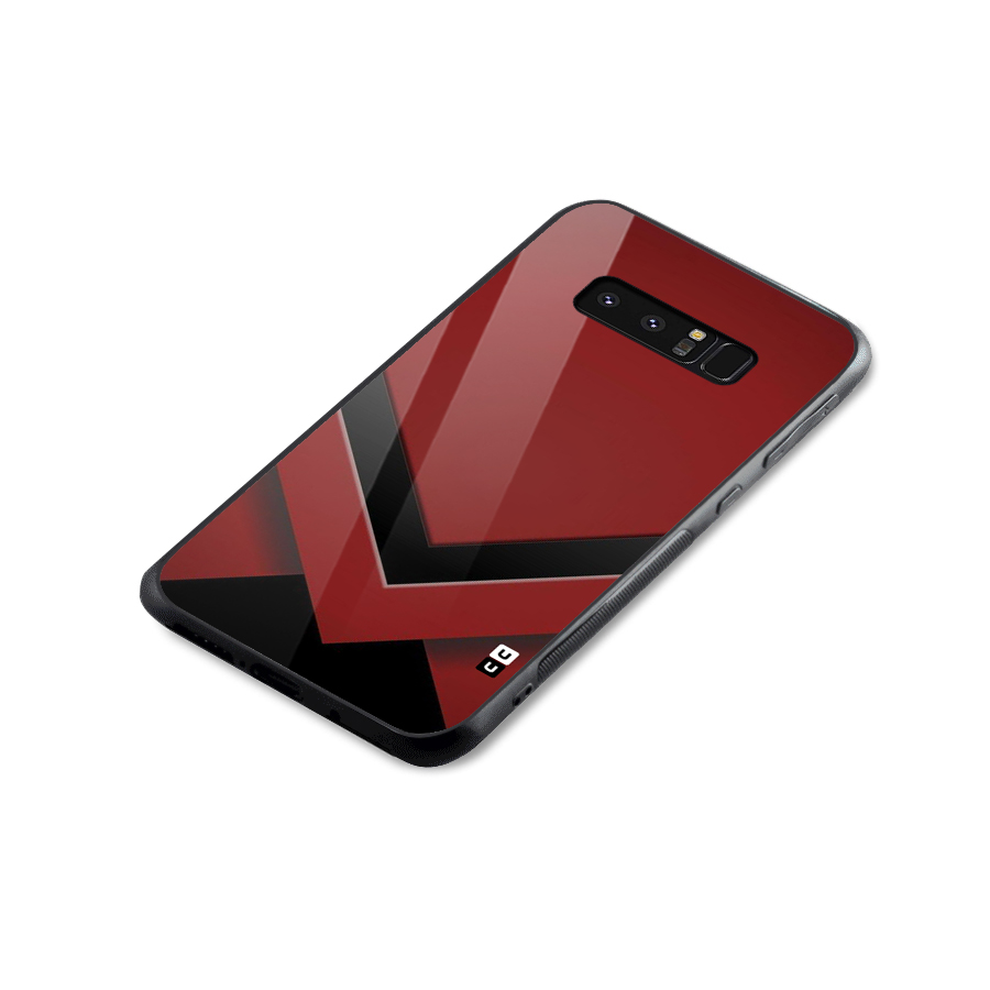 Red Black Fold Glass Back Case for Galaxy Note 8