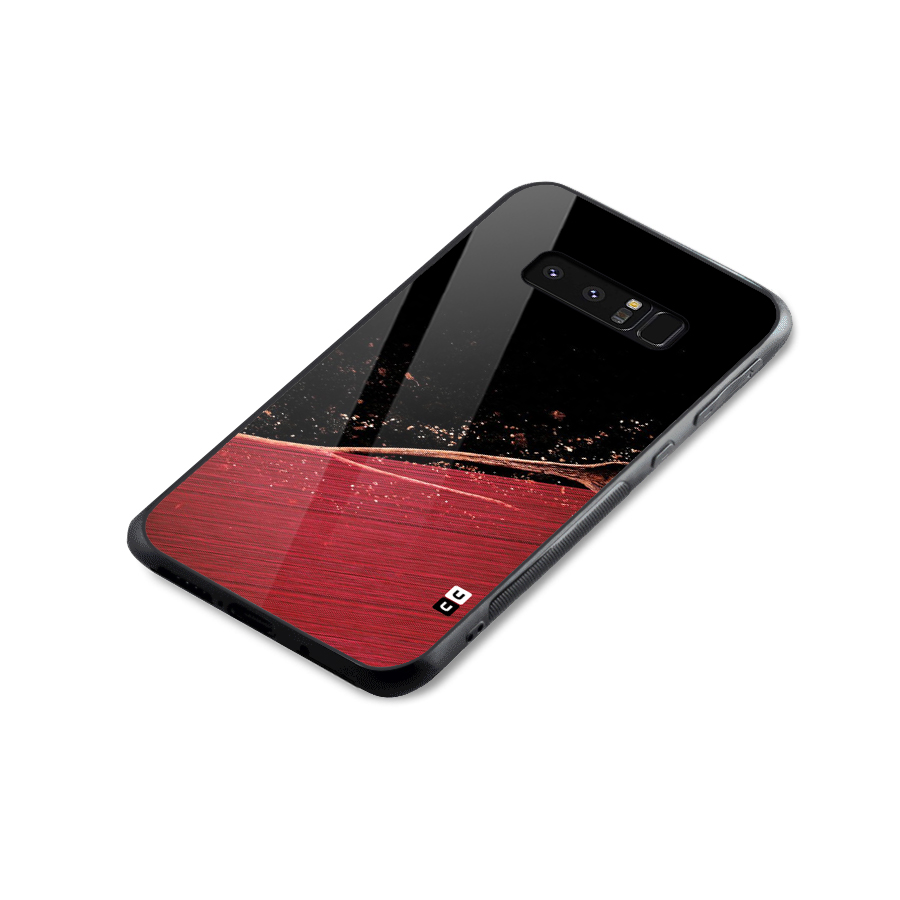 Red Flow Drops Glass Back Case for Galaxy Note 8