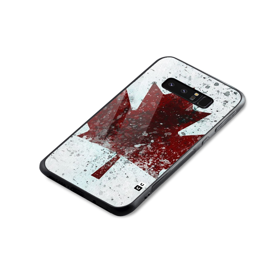 Red Maple Snow Glass Back Case for Galaxy Note 8