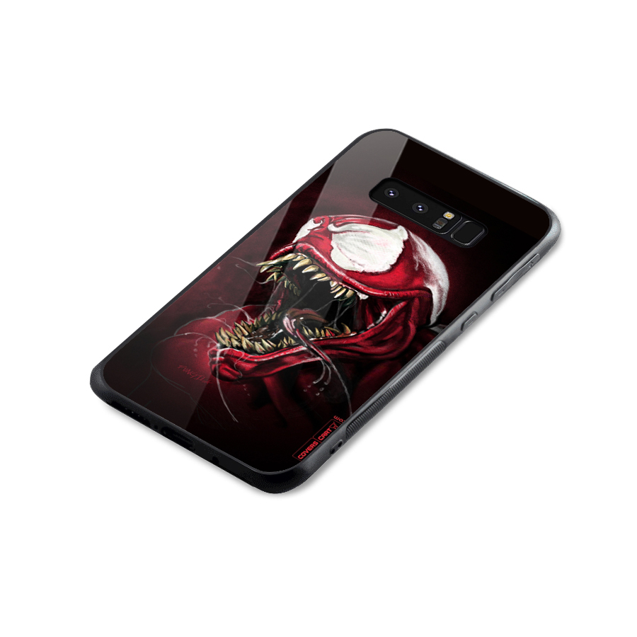 Red Venom Artwork Glass Back Case for Galaxy Note 8