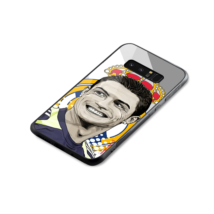 Ronaldo Madrid King Glass Back Case for Galaxy Note 8