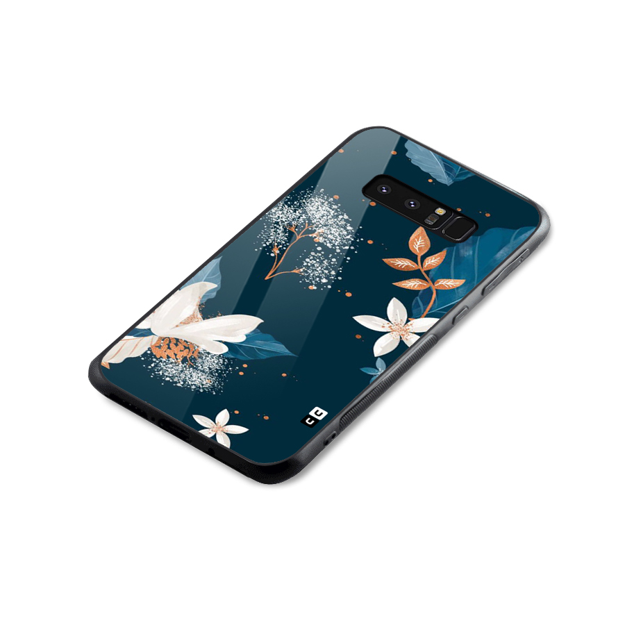 Royal Floral Glass Back Case for Galaxy Note 8