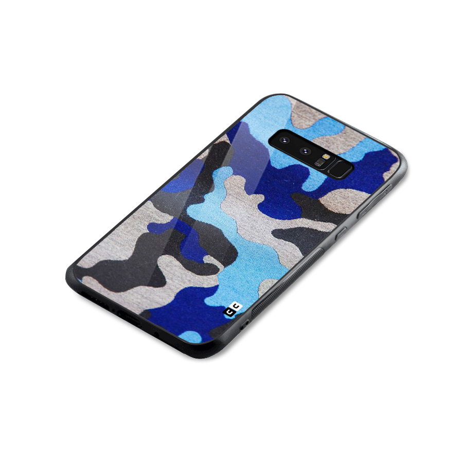 Rugged Camouflage Glass Back Case for Galaxy Note 8