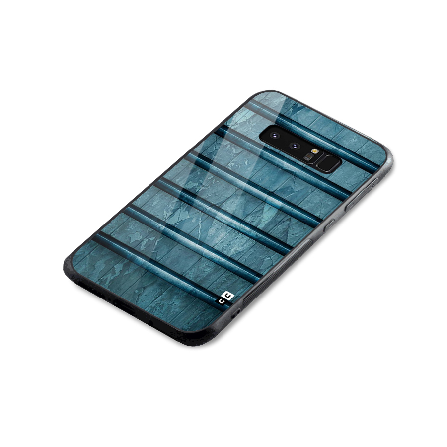 Rustic Blue Shelf Glass Back Case for Galaxy Note 8
