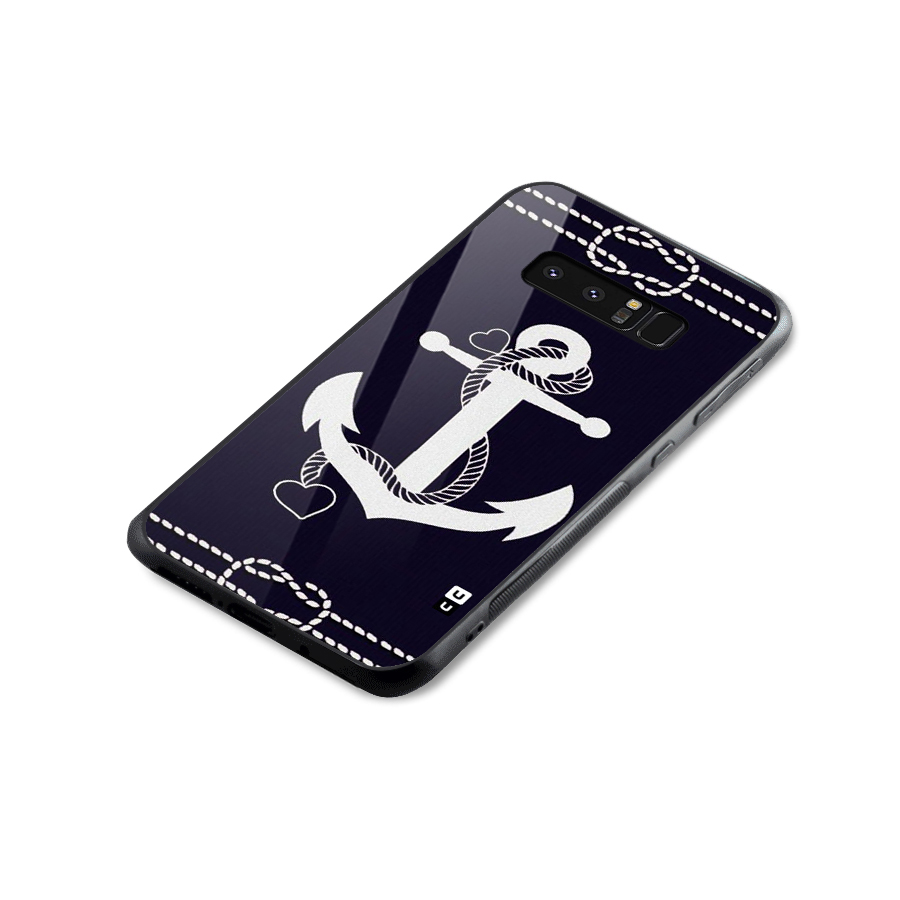 Sail Anchor Glass Back Case for Galaxy Note 8