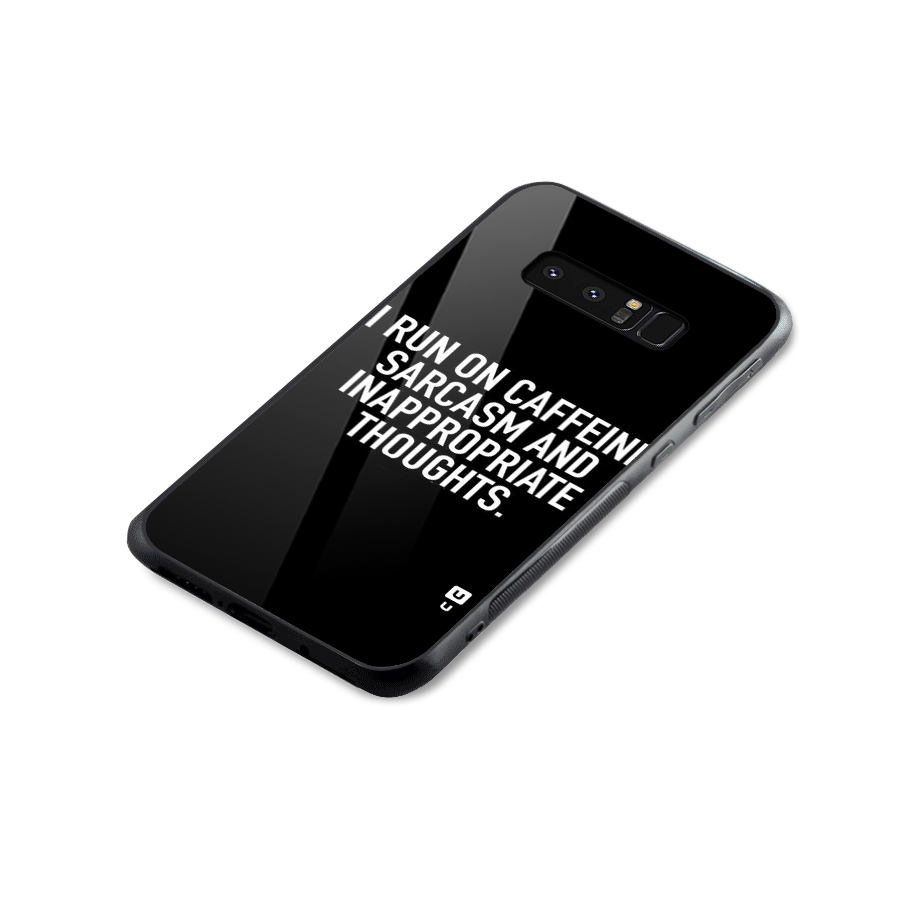 Sarcasm And Caffeine Glass Back Case for Galaxy Note 8