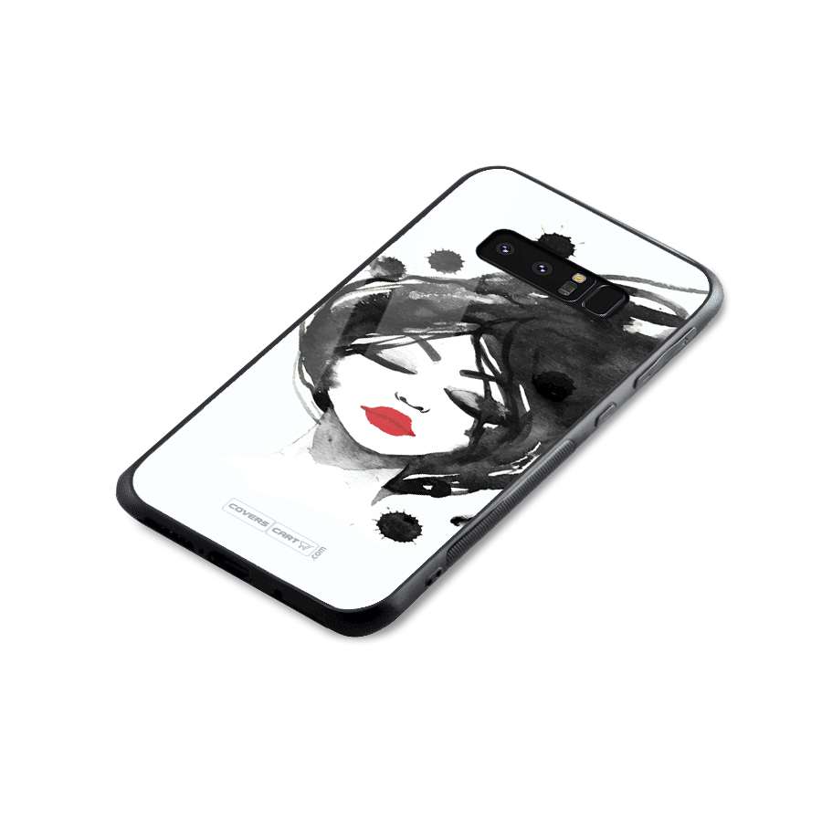 Sassy Girl Glass Back Case for Galaxy Note 8