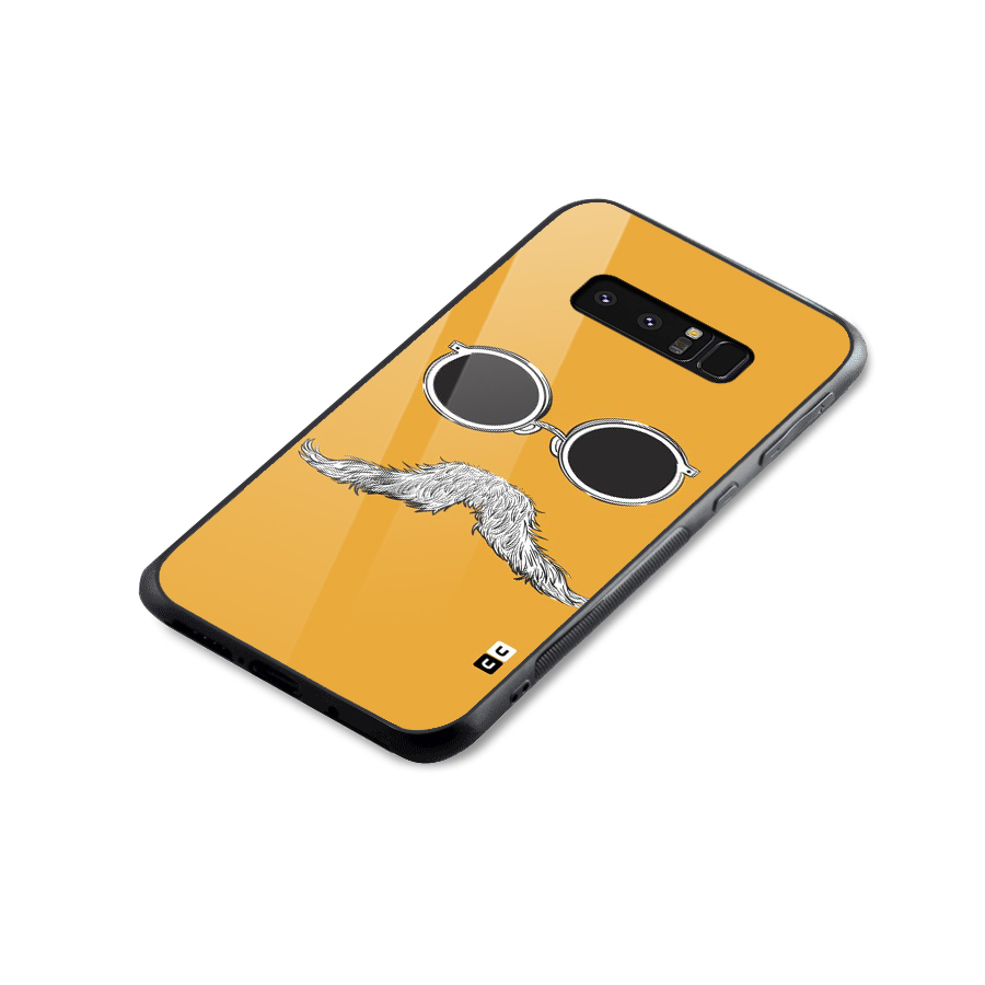 Sassy Mustache Glass Back Case for Galaxy Note 8
