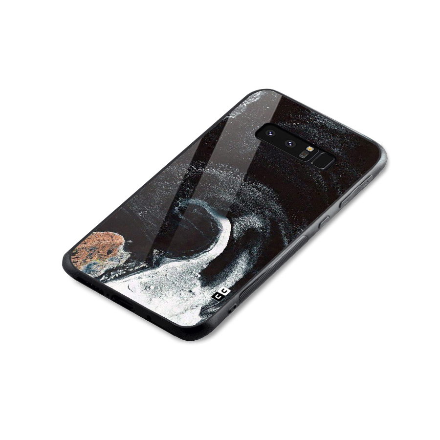 Sea Ice Space Art Glass Back Case for Galaxy Note 8