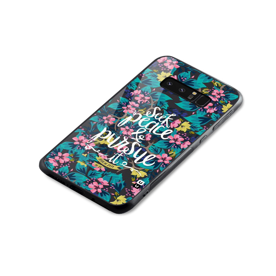 Seek Peace Glass Back Case for Galaxy Note 8