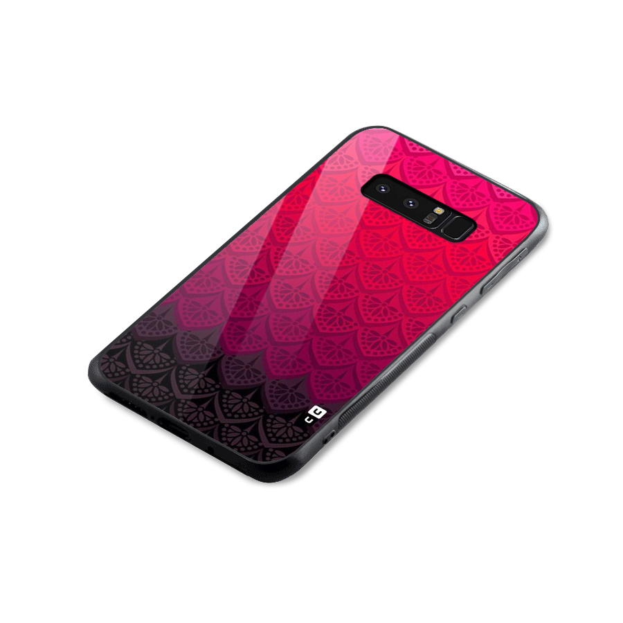 Shades Red Design Glass Back Case for Galaxy Note 8