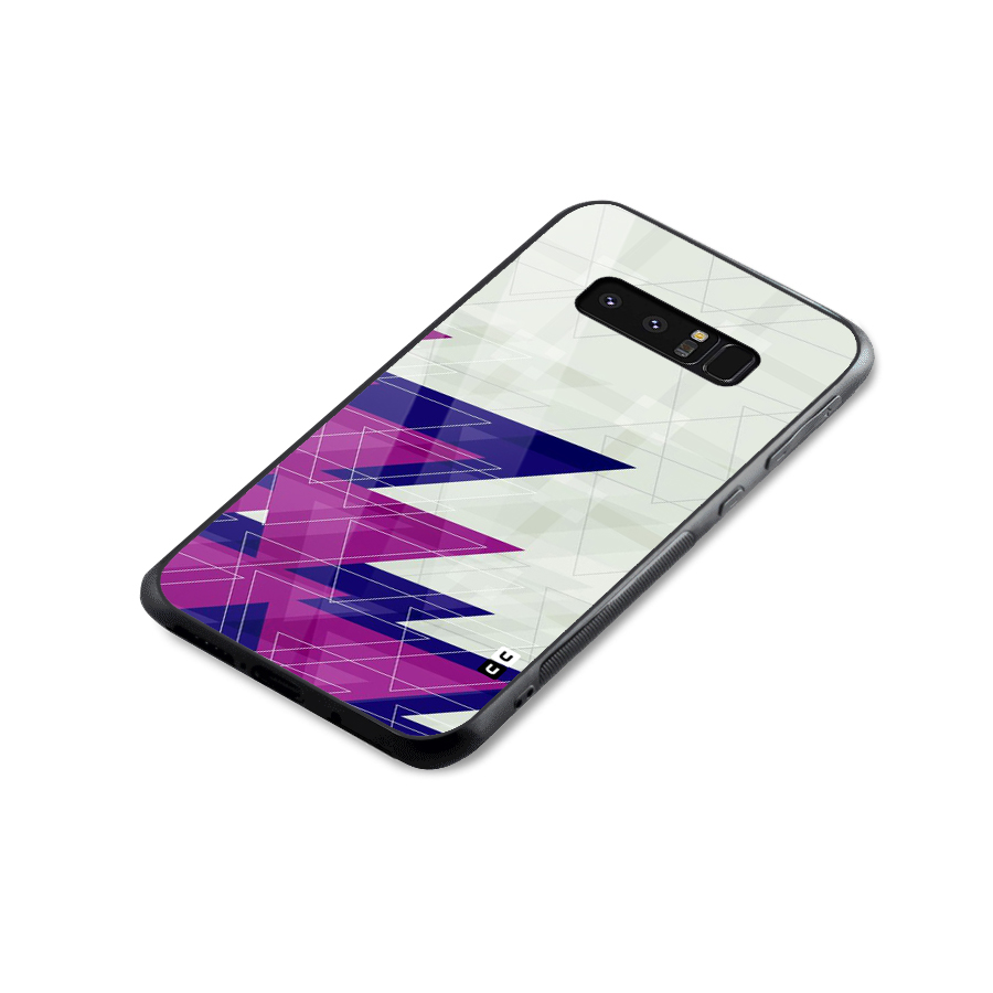 Sharp Abstract Design Glass Back Case for Galaxy Note 8