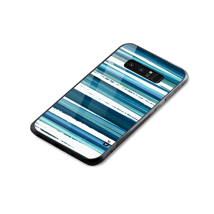 Simple Soothing Lines Glass Back Case for Galaxy Note 8