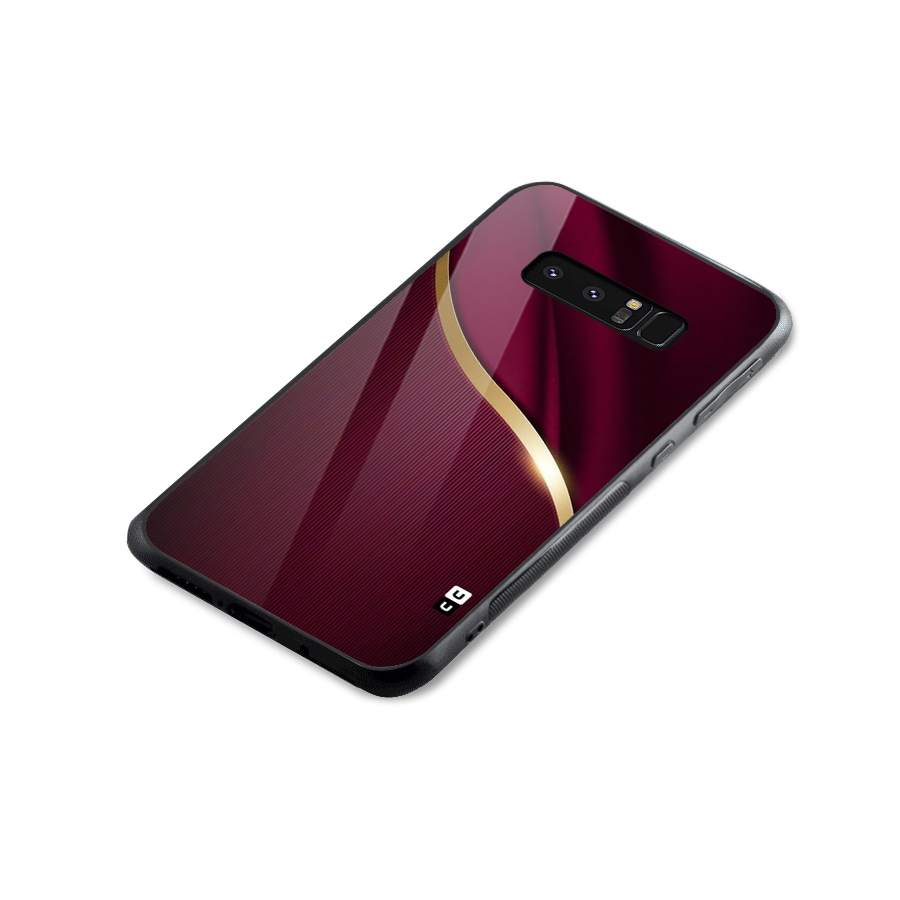 Smooth Maroon Glass Back Case for Galaxy Note 8