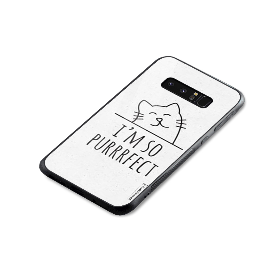 So Purrfect Glass Back Case for Galaxy Note 8