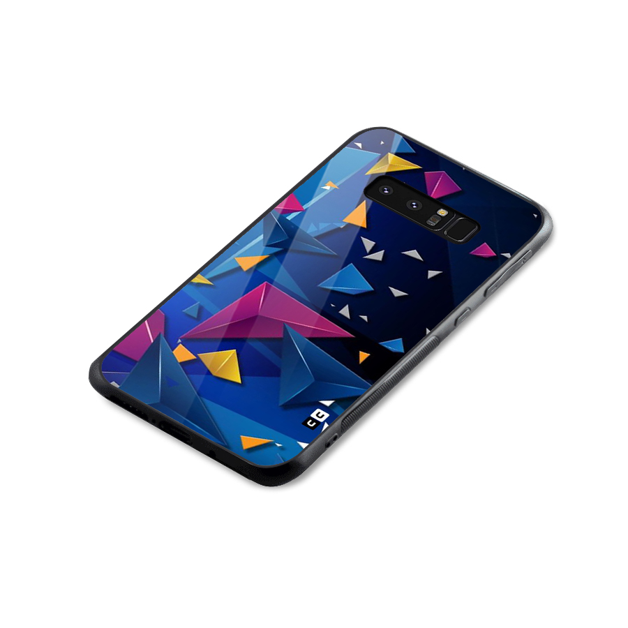 Space Colored Triangles Glass Back Case for Galaxy Note 8