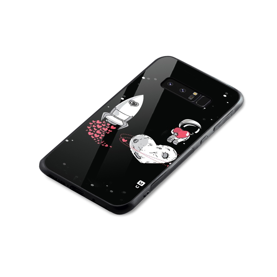 Spaceman Love Glass Back Case for Galaxy Note 8