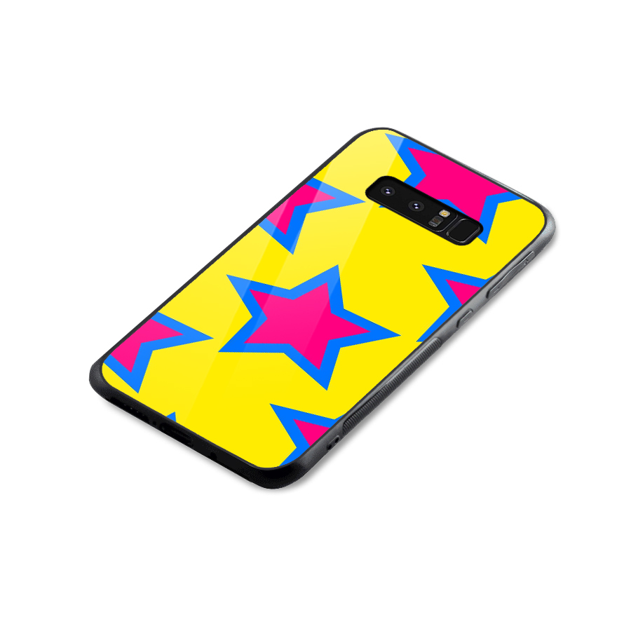 Star Pattern Glass Back Case for Galaxy Note 8
