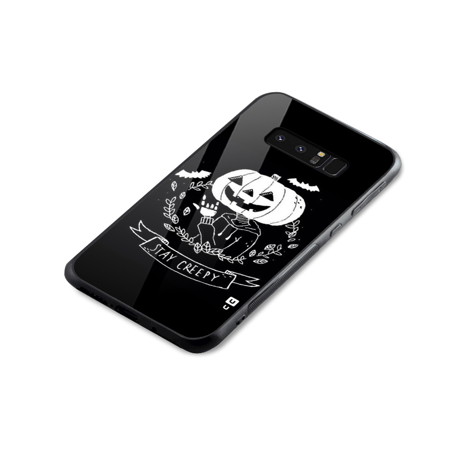Stay Creepy Glass Back Case for Galaxy Note 8