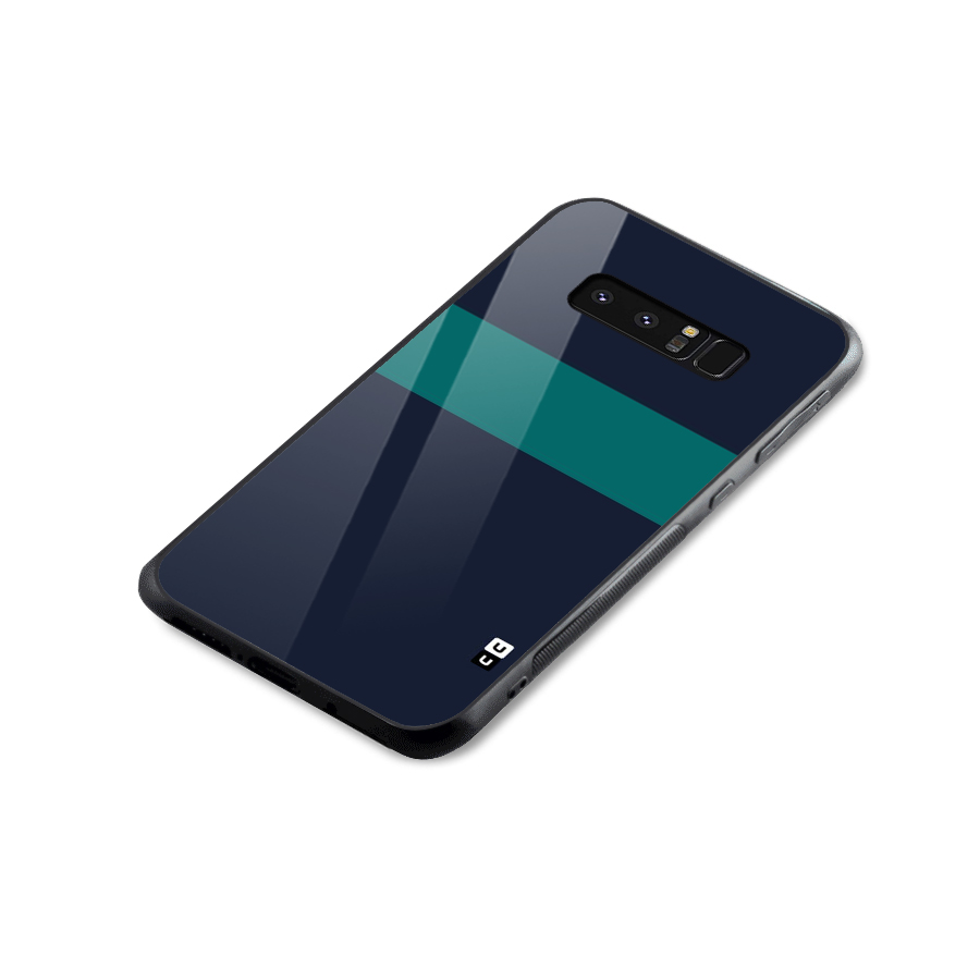 Stripe Block Glass Back Case for Galaxy Note 8