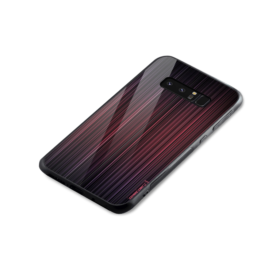 Stripes Gradiant Glass Back Case for Galaxy Note 8