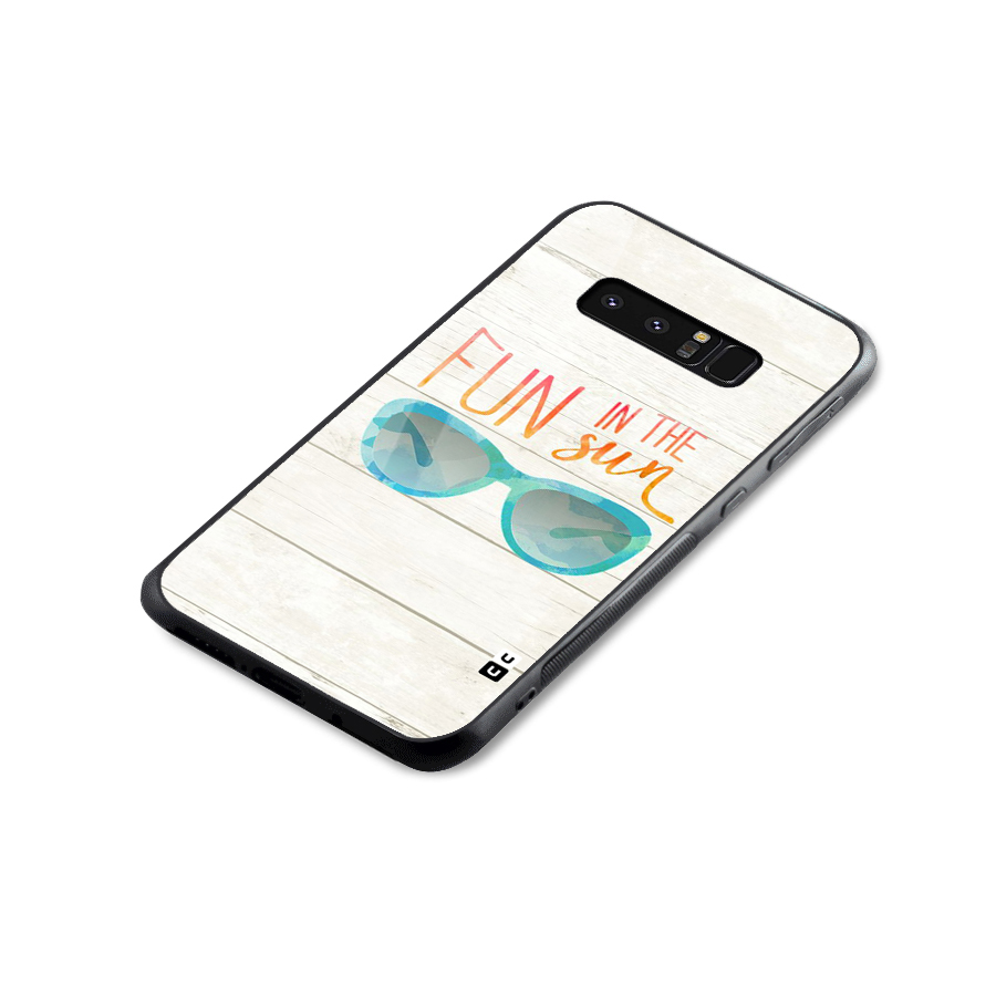 Sun Fun Glass Back Case for Galaxy Note 8