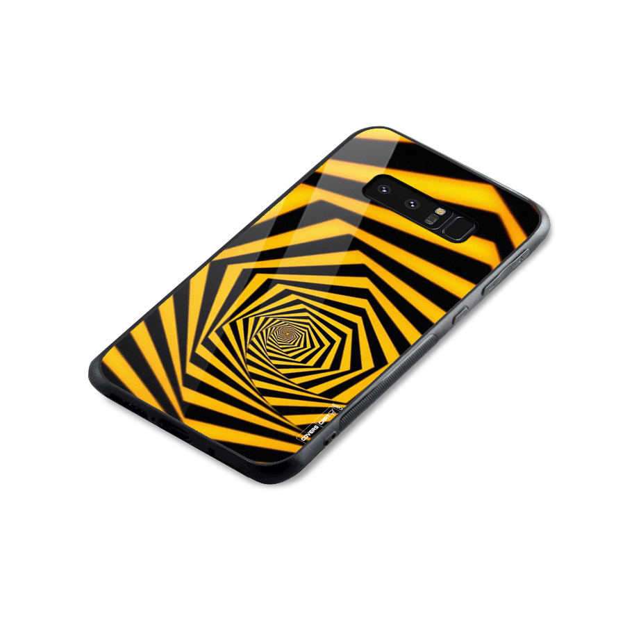 Taxi Pattern Glass Back Case for Galaxy Note 8