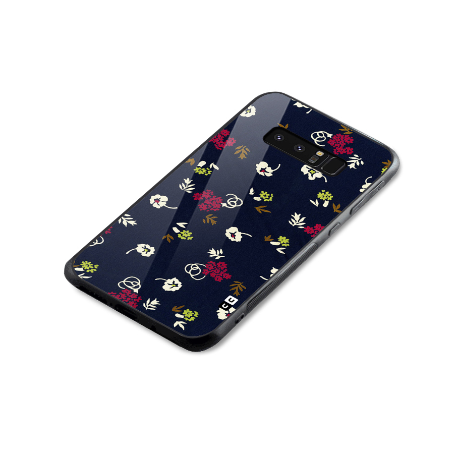 Tiny Flowers Glass Back Case for Galaxy Note 8