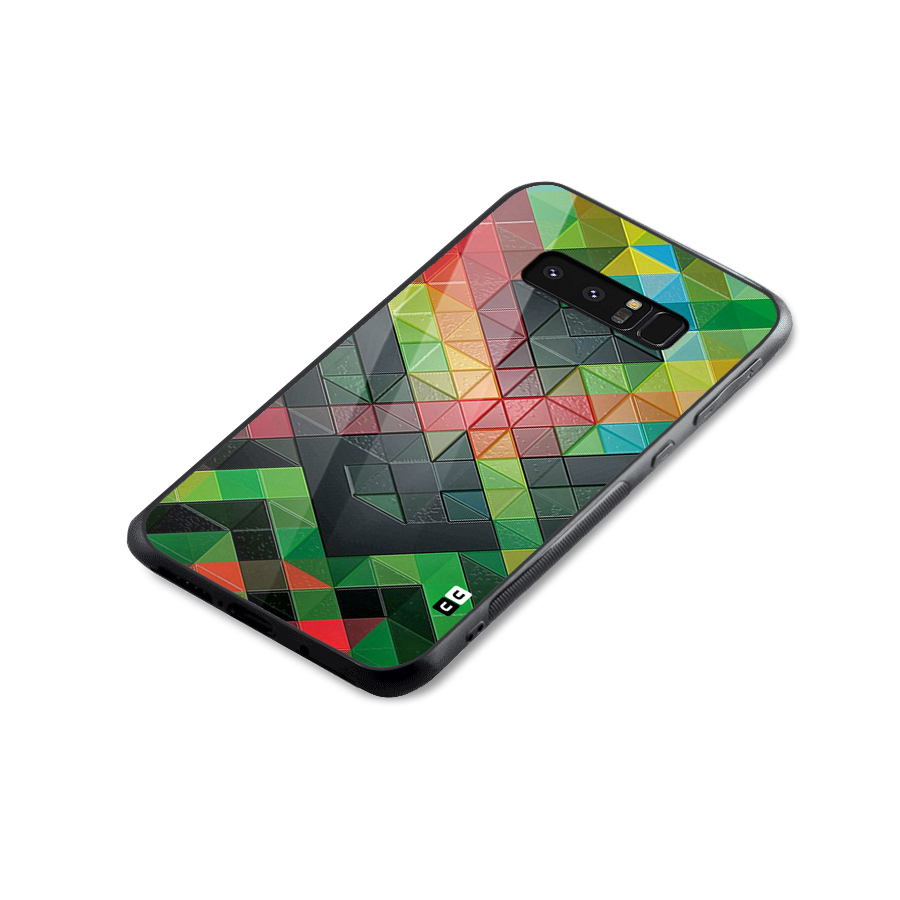 Too Much Colors Pattern Glass Back Case for Galaxy Note 8