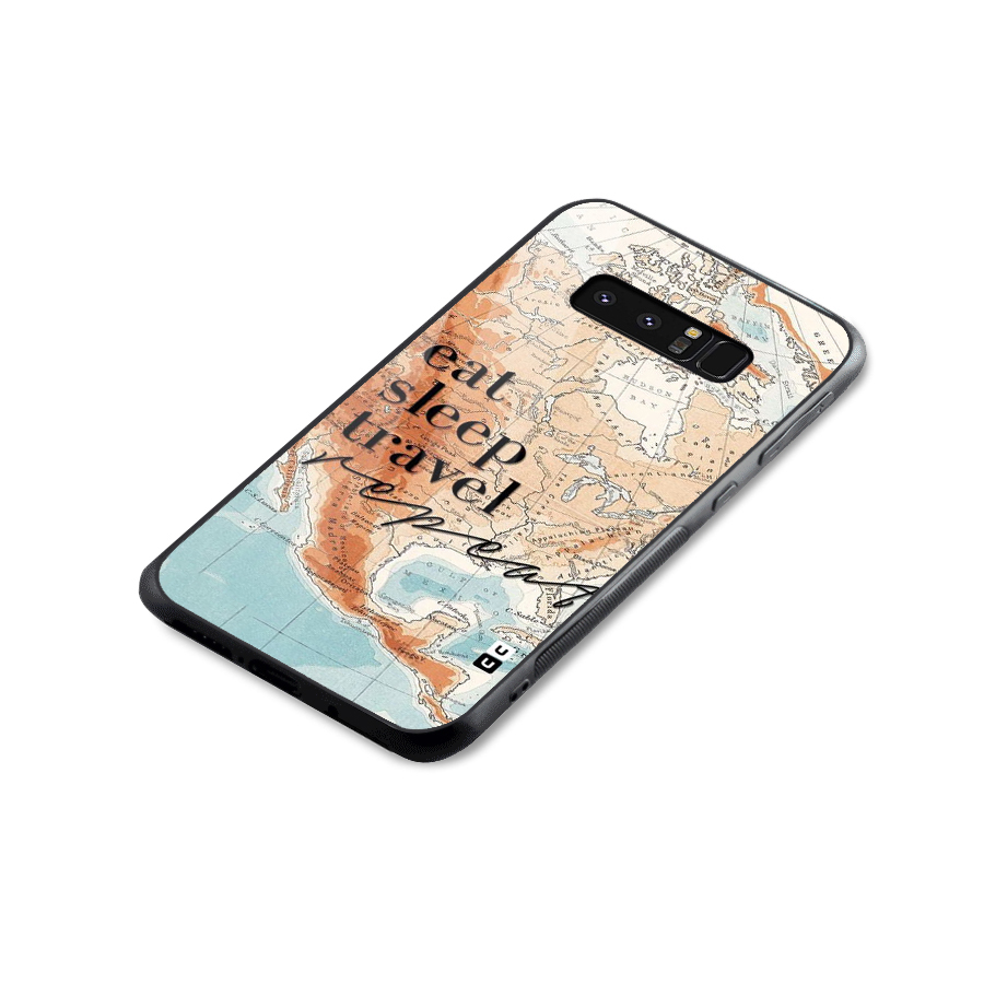 Travel Repeat Glass Back Case for Galaxy Note 8