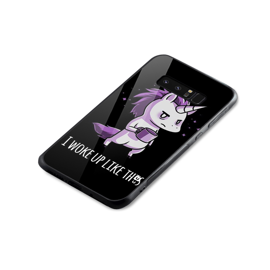 Unicorn Morning Glass Back Case for Galaxy Note 8