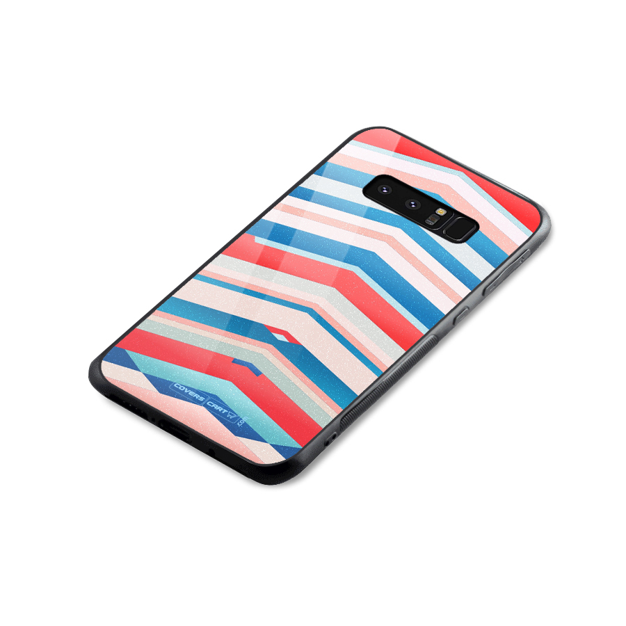 Unique Vibrant Colours Glass Back Case for Galaxy Note 8
