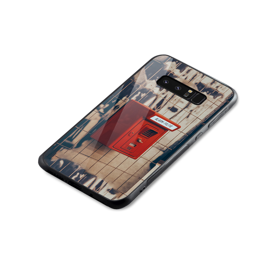 Vintage Alarm Glass Back Case for Galaxy Note 8