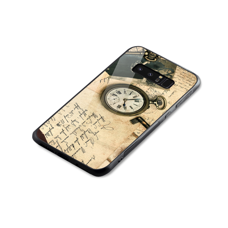 Vintage Post Cards Glass Back Case for Galaxy Note 8