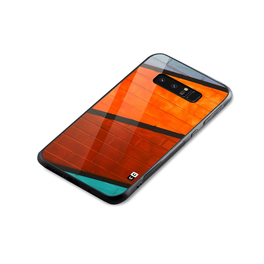 Wall Diagonal Stripes Glass Back Case for Galaxy Note 8
