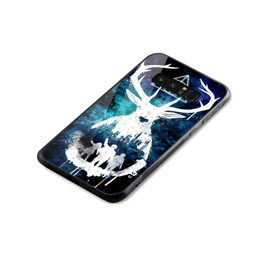 White Deer Glass Back Case for Galaxy Note 8